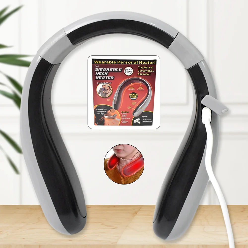 USB Rechargeable Heating Neck Warmer | Cervical Pain Relief Thermal Pad
