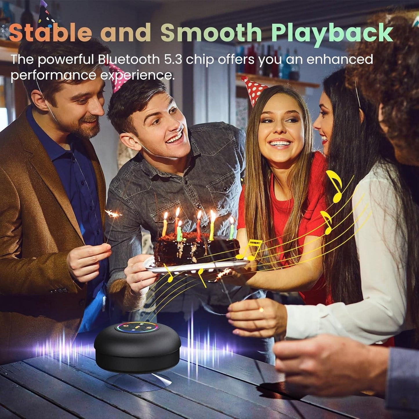 Portable Waterproof Suction Cup Bluetooth Speaker