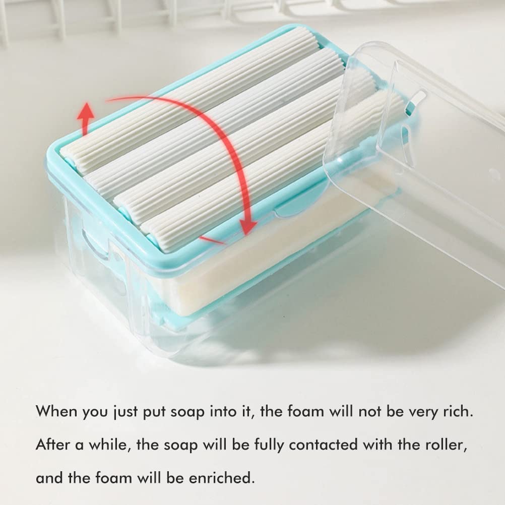 Swadish 2-in-1 Soap Dispenser with Drain Tray & Spring Roller