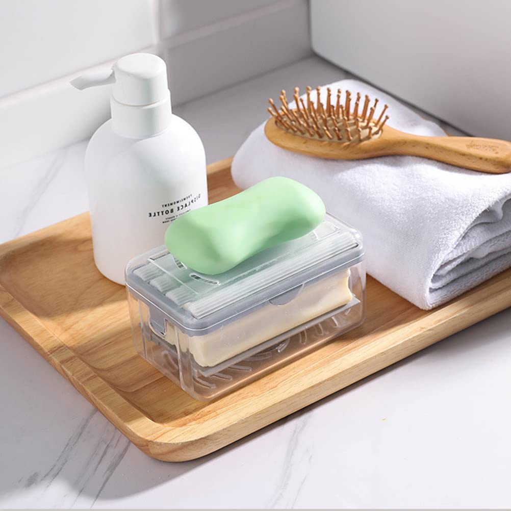 Swadish 2-in-1 Soap Dispenser with Drain Tray & Spring Roller