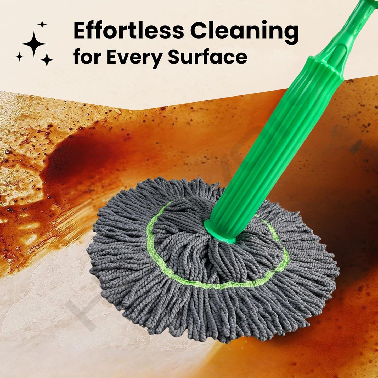 Self-Twisting Water Rotating Mop | 360° Spin Cleaning System