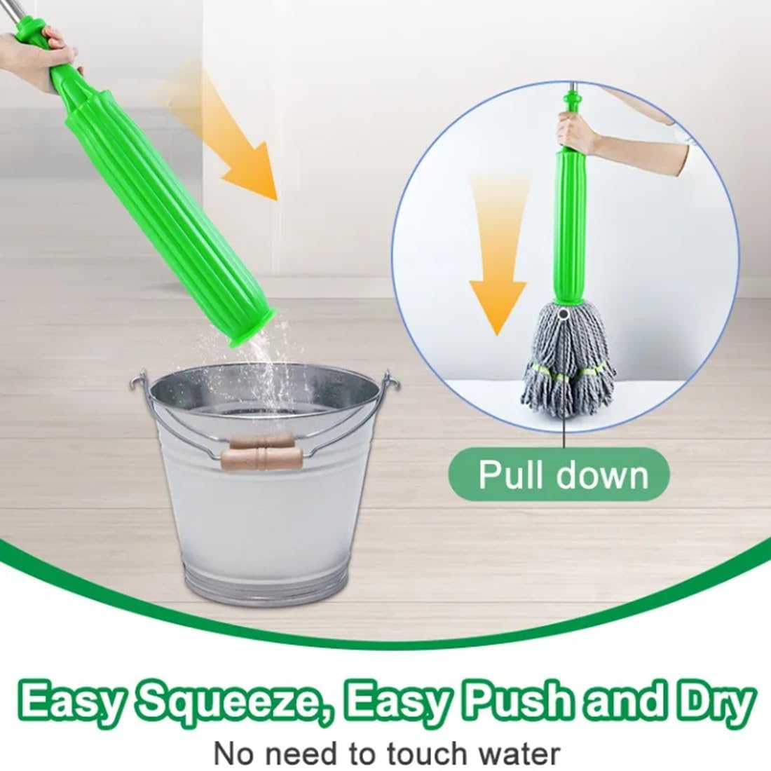 Self-Twisting Water Rotating Mop | 360° Spin Cleaning System