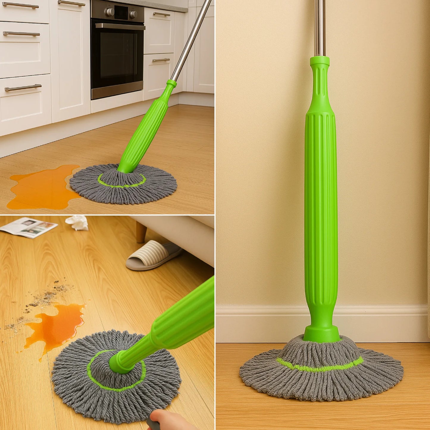 Self-Twisting Water Rotating Mop | 360° Spin Cleaning System