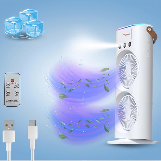 Mini Mist Fan with Humidifier | Rechargeable Cooling Fan for Fresh Air Anywhere